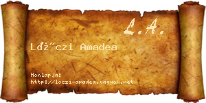 Lóczi Amadea névjegykártya
